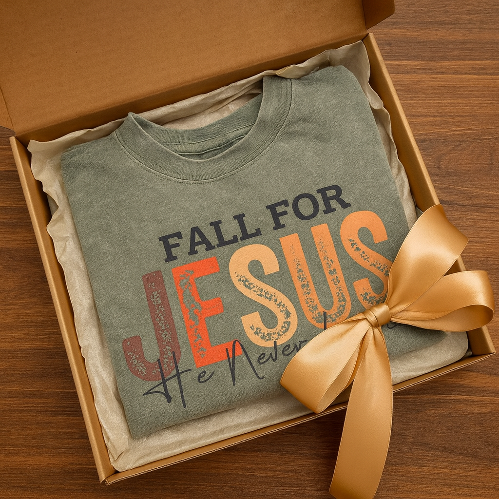 Fall for Jesus Graphic Tee – Faith-Inspired Christian T-Shirt